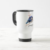 Cute Blue Jay Bird Voyage personnalisé Mug (Devant gauche)