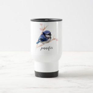 Cute Blue Jay Bird Voyage personnalisé Mug