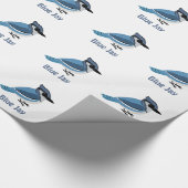 Cute Blue Jay Cadeaupapier (Hoek)
