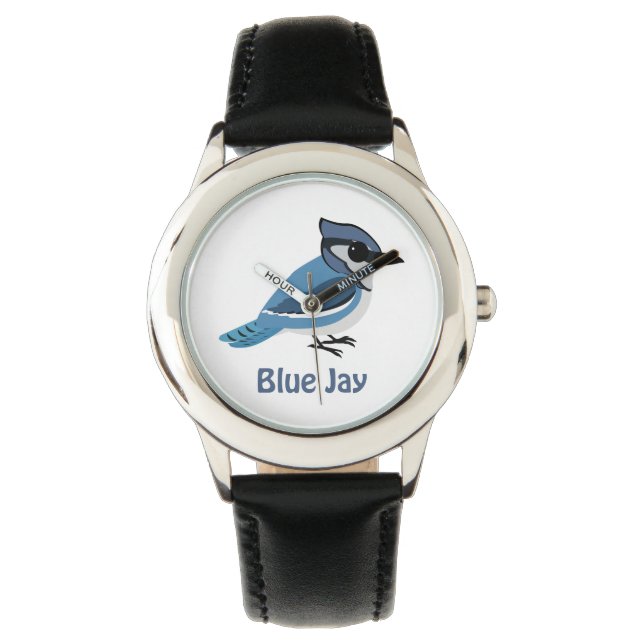 Cute Blue Jay Horloge (Voorkant)