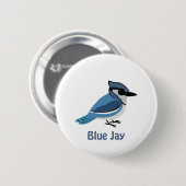 Cute Blue Jay Ronde Button 5,7 Cm (Voorkant /achterkant)