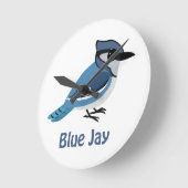 Cute Blue Jay Ronde Klok (Hoek)