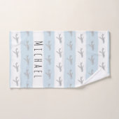 Cute Blue Kids Blue Avion Voyage Design & Nom (Serviette à main)