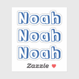 Cute Blue Kinder Name Sticker