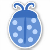Cute Blue Ladybug Sticker (Voorkant)