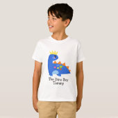 Cute Blue Le T-Shirt de base des enfants Dino Boy (Devant entier)
