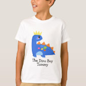 Cute Blue Le T-Shirt de base des enfants Dino Boy (Devant)
