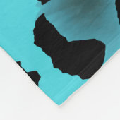 Cute Blue Leopard Print Fleece Deken (Hoek)