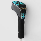 Cute Blue Leopard Print Golfheadcover (Schuin)
