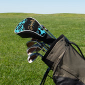 Cute Blue Leopard Print Golfheadcover (Insitu)