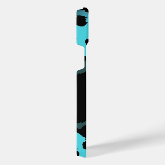 Cute Blue Leopard Print iPhone Hoesje (Rechterkant)