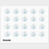 Cute Blue Little Citrouille Baby Boy Stickers Douc (Feuille)