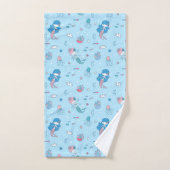 Cute Blue Mermaid Bath Towel Set Bad Handdoek (Handdoek)