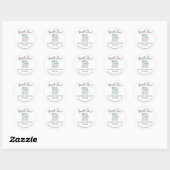 Cute Blue Mixer Boulangerie Business Merci Sticker (Feuille)