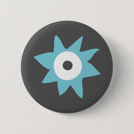 Cute Blue Monster Badge Ronde Button 5,7 Cm (Voorkant)