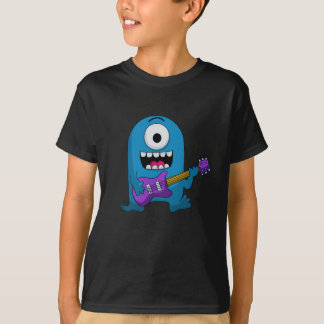 Cute Blue Monster Guitarist T-shirt