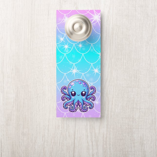 Cute blue octopus (Op knop)
