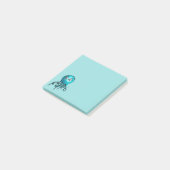 Cute Blue Octopus - Kawaii Cartoon Animal Zee Post-it® Notes (Schuin)