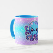 Cute blue octopus mok (Voorkant links)