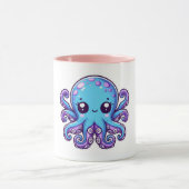 Cute blue octopus mok (Midden)