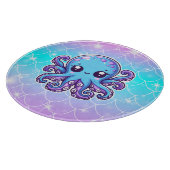Cute blue octopus snijplank (Hoek)