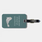 Cute Blue onder het Zee Ocean Seal Kinder Bagagelabel (Achterkant horizontaal)