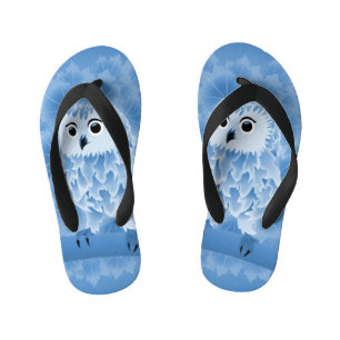 Cute Blue Owl Kinder Teenslippers
