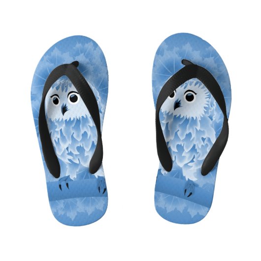 Cute Blue Owl Kinder Teenslippers (Voetbed)