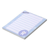 Cute Blue Pastel Baby Wolf Notitieblok (Gedraaid)