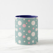Cute Blue Polka Dot Coffee Mug (Centre)