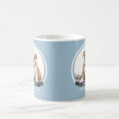 Cute Blue Puppy 1er Christmas Chien Photo Mug (Centre)