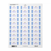 Cute Blue Rainbow Rain Storm Etiket (Full Sheet)