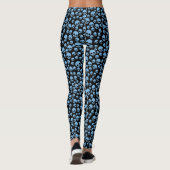 Cute Blue Random Skulls Pattern-Leggings Leggings (Achterkant)