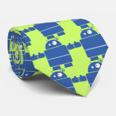 Cute Blue Robot Stropdas (Opgerold)