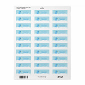 Cute Blue Rubber Ducky Return Address Etiket (Full Sheet)