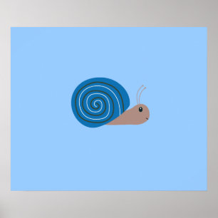 Cute blue slak poster