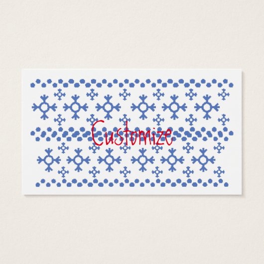 Cute Blue Snowflakes Motif Thunder_Cove (Dos)