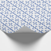 Cute Blue Snowflakes Pattern Thunder_Cove Cadeaupapier (Hoek)