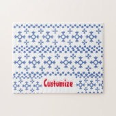 Cute Blue Snowflakes Pattern Thunder_Cove Legpuzzel (Horizontaal)