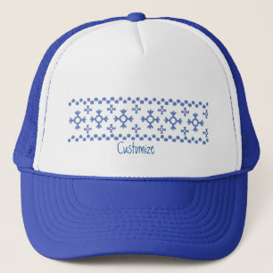 Cute Blue Snowflakes Pattern Thunder_Cove Trucker Pet
