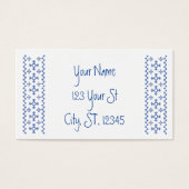 Cute Blue Snowflakes Pattern Thunder_Cove Visitekaartje (Voorkant)