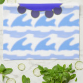 Cute Blue Spacship Waveworld Serviettes de cuisine (Plié)