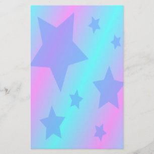 Cute Blue Stars Briefpapier