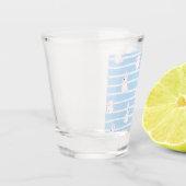 Cute Blue Striped Rabbit Pattern Shot Glas (Links)