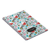 Cute Blue Sushi Pattern Notitieboek (Rechterzijde)