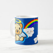 Cute blue teddy beengel mok (Voorkant links)