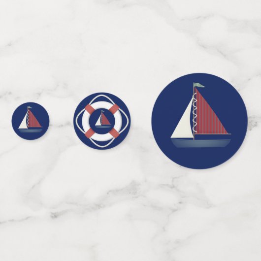 Cute Blue Toy Table Confetti (Devant)