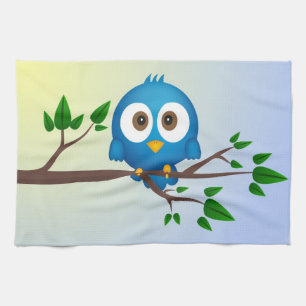Cute blue twitter bird cartoon theedoek