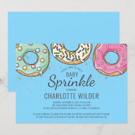 Cute Blue Waterverf Baby Sprinkle | Blauwe jongen Kaart