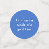 Cute Blue Whale Baby shower Confetti (Petit recto)